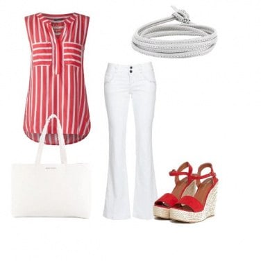 Outfit Le righe al lavoro
