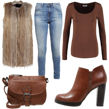 Outfit Il gilet in ecopelliccia