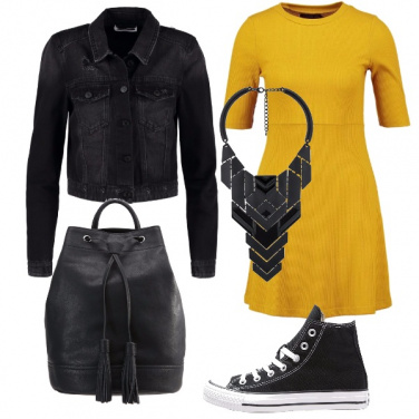 Outfit In giallo e nero