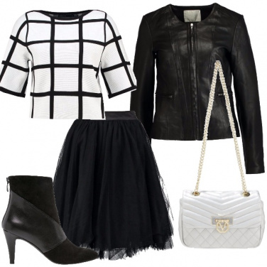 Outfit Look bianco e nero