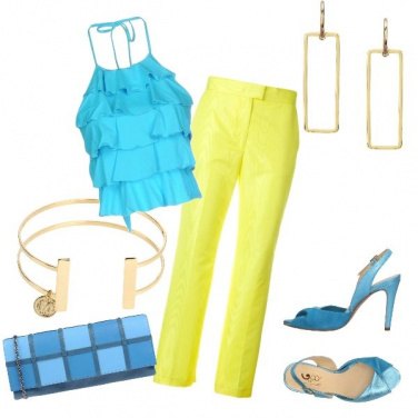 Outfit Pantalone verde lime