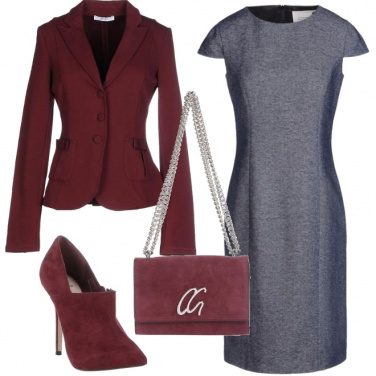 Outfit Bordeaux in prima fila