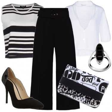 Outfit Chic in bianco e nero