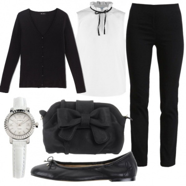 Outfit Bon ton in bianco e nero
