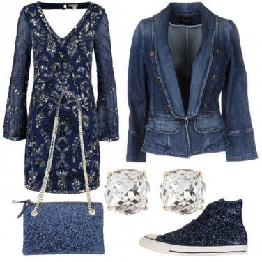 Outfit Blu scintillante