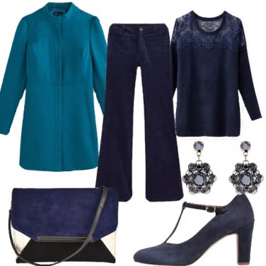 Outfit Il blu pavone