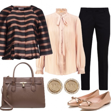 Outfit Bon ton chiaro scuro