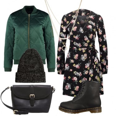 Outfit Dr. Martens in fiore