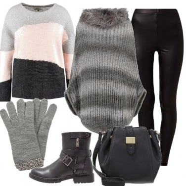 Outfit Guanti grigi