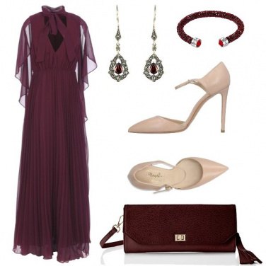 Outfit Long dress plissè
