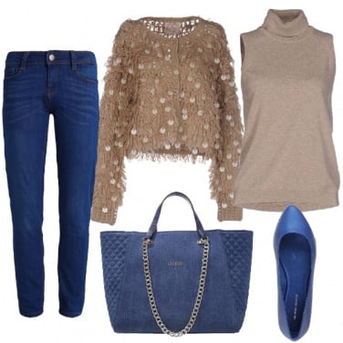 Outfit Sabbia e blu