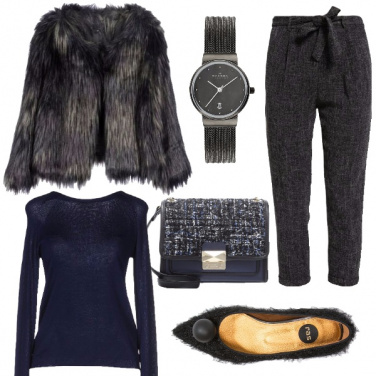 Outfit Grigio e blu