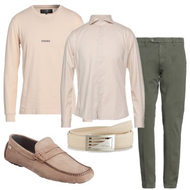 Zapatos con cordones hombre mini beige slip on Pollini