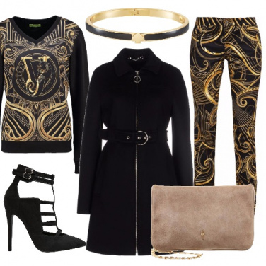 Outfit Nero oro