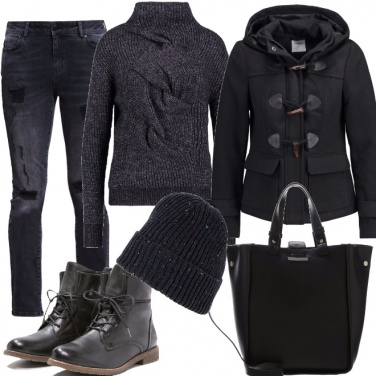 Outfit Nero casual