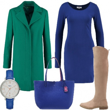 Outfit Il verde sul blue