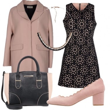 Outfit Nero e rosa bon ton