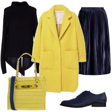 Outfit Giallo e blu
