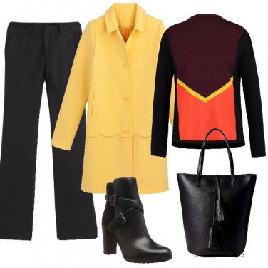 Outfit Cappotto giallo