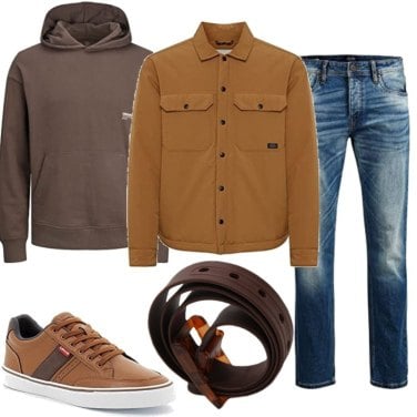 Outfit Abrigos Marrón Hombre: 2 Outfit Hombre | Bantoa