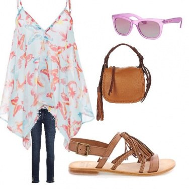 Outfit Frange e farfalle
