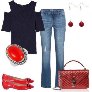 Outfit TSK Accessori rossi