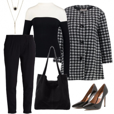 Outfit Bon ton in bianco e nero