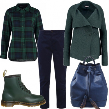 Outfit Verde & blu