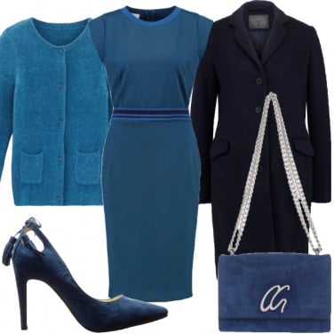 Outfit Le tonalità del blu