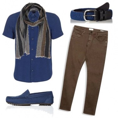 Outfit Blu & brown