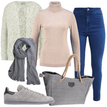 Outfit Il jeans a vita alta