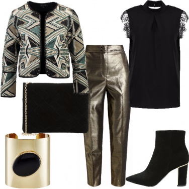 Outfit Natale veste oro