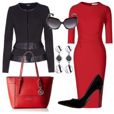 Outfit Riunione in rosso