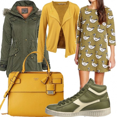 Outfit Rilassata & vivace in mostarda piccante