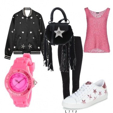 Outfit Total look con orologio