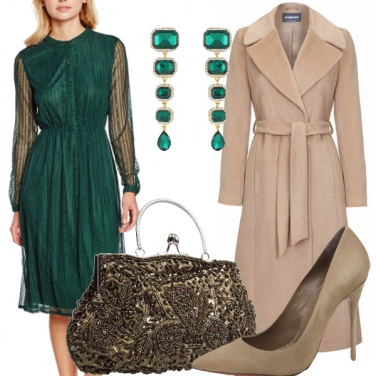 Outfit Elegante in verde prato