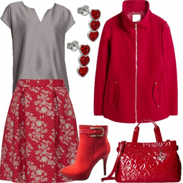 Outfit Aurora red, bon ton ogni giorno