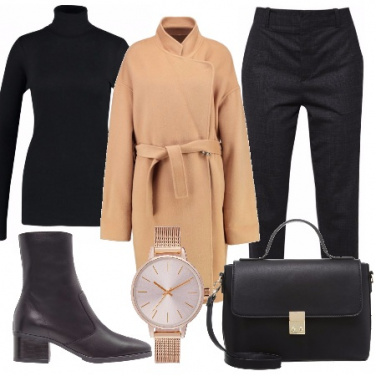 Outfit Cappotto color cammello