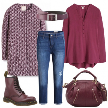 Outfit Variazioni di bordeaux
