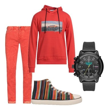 Outfit Sudaderas Naranja Hombre: 7 Outfit Hombre | Bantoa