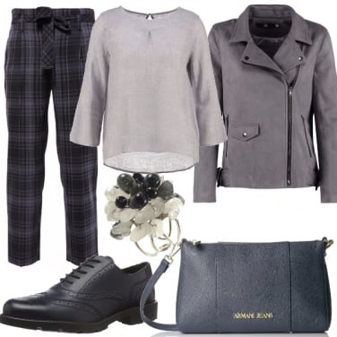 Outfit Semplicemente grigio e blu