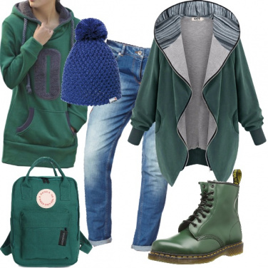 Outfit Verde per il tempo libero