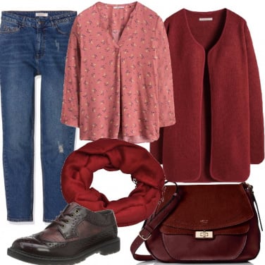 Outfit Tendenza autunno/inverno: bordeaux