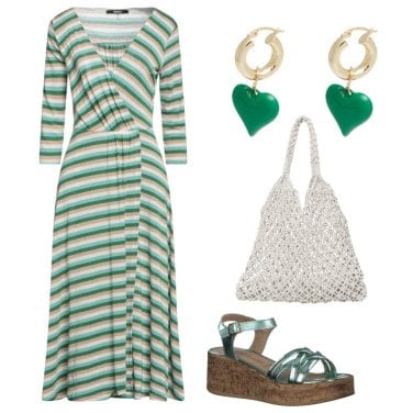 Outfit Vestidos Verde De rayas Mujer: 4 Outfit Mujer | Bantoa