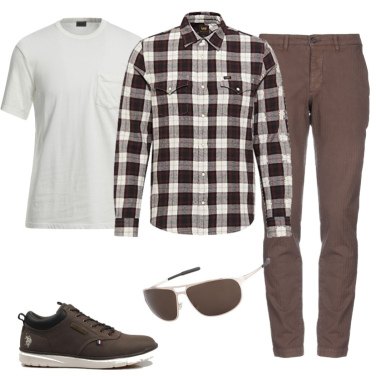 Outfit Camiseta Blanco Un solo color Hombre: 4 Outfit Hombre | Bantoa