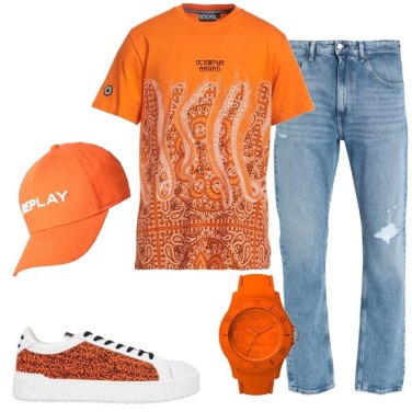Outfit Reloj Naranja Hombre: 2 Outfit Hombre | Bantoa