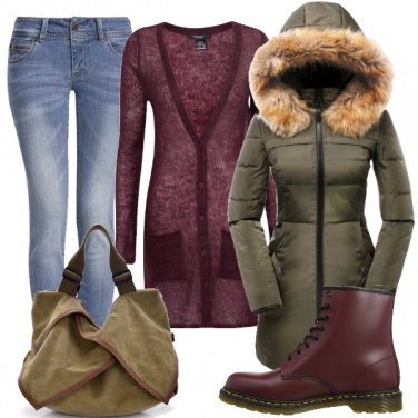 Outfit Vinaccia e verde