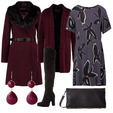 Outfit Il bel colore borgogna