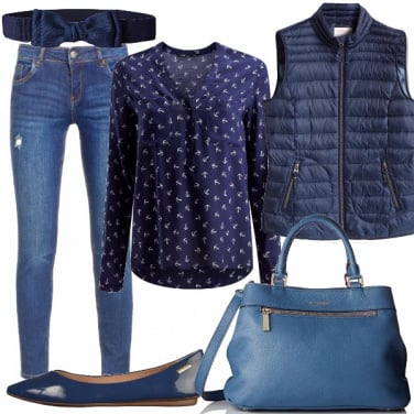 Outfit Blu casual