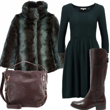 Outfit Lana e pelliccia